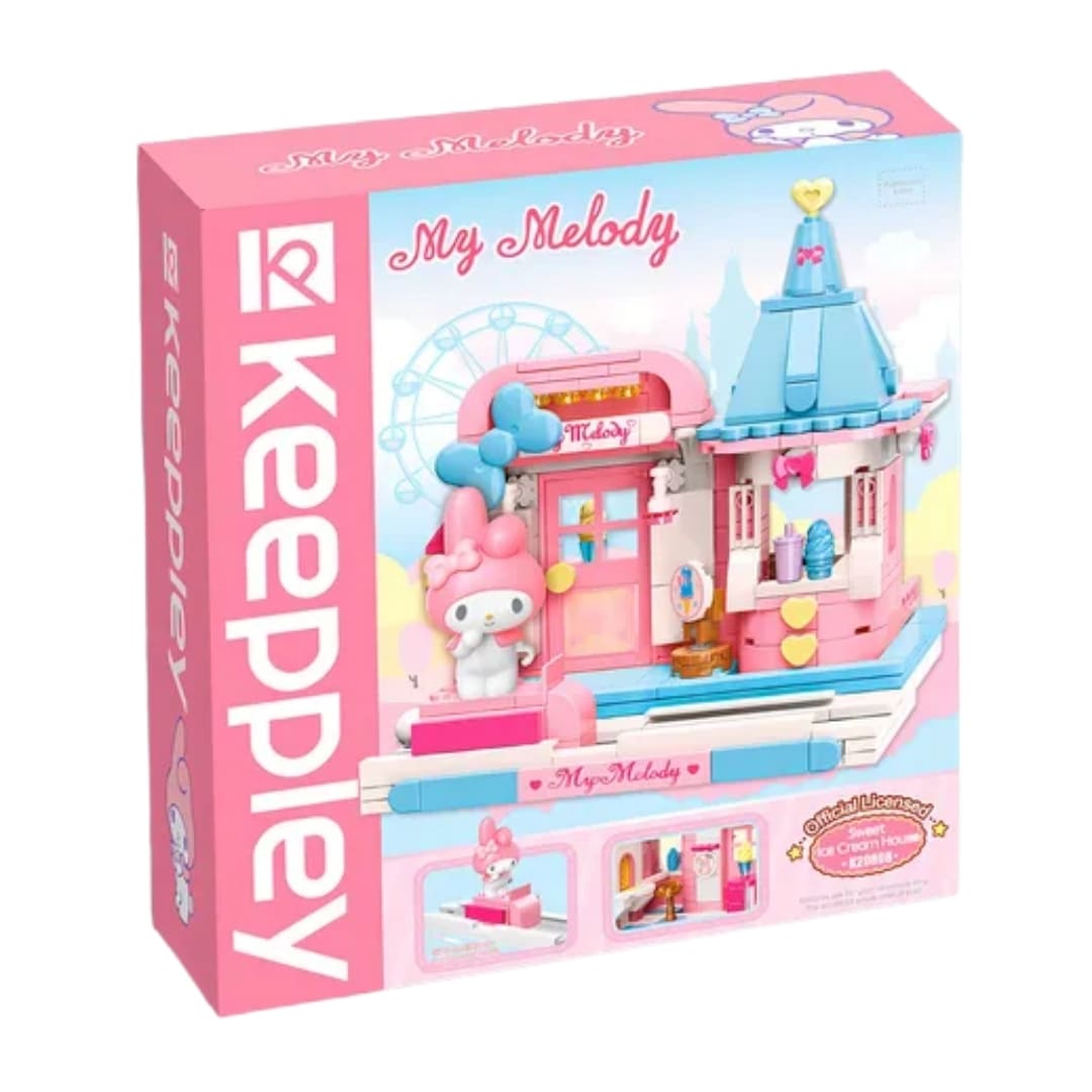 Keeppley Sanrio My Melody - Mini Escenario Armable Casa de Helados Dulces4