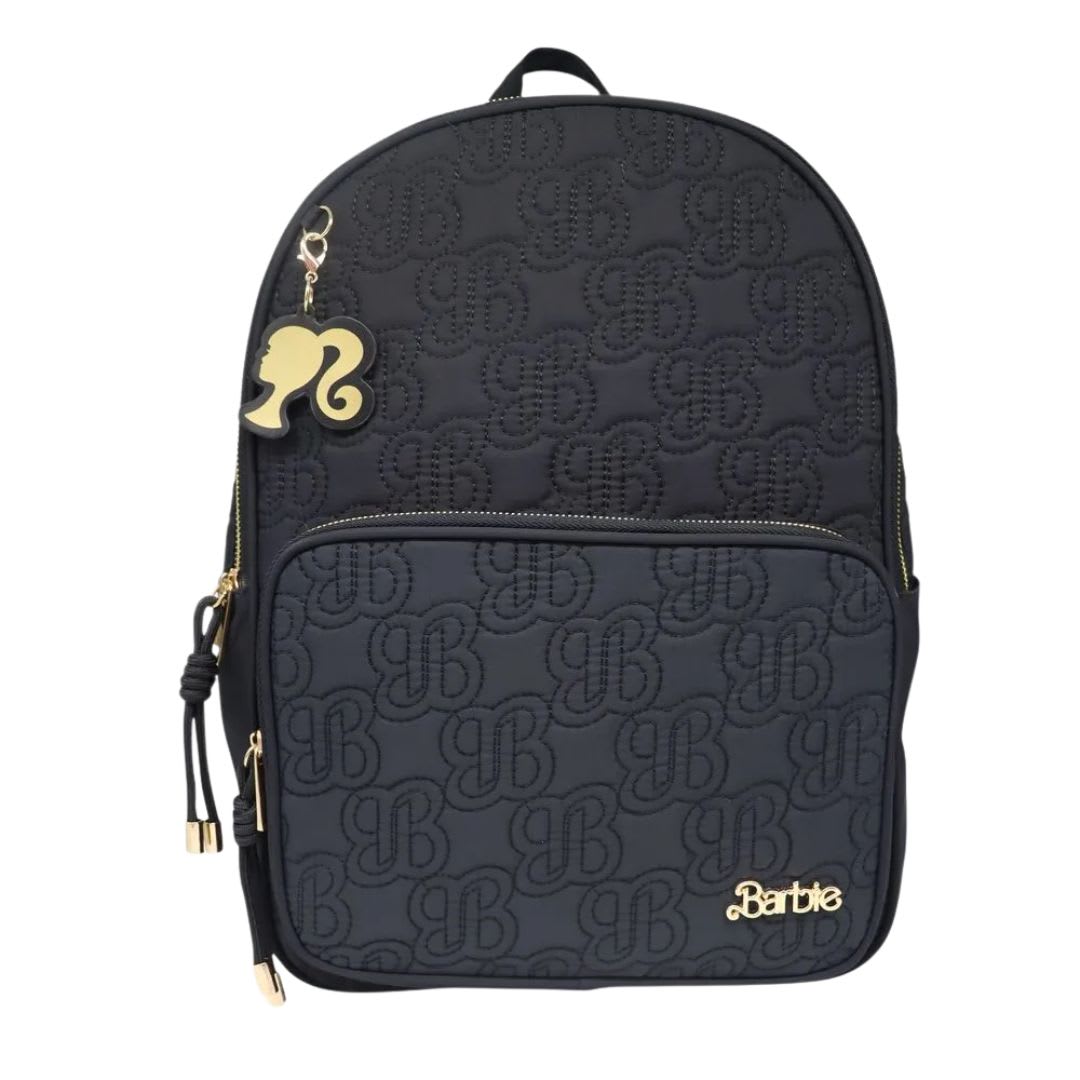 Mochila Oficio + Lonchera + Cartuchera Barbie Negra2