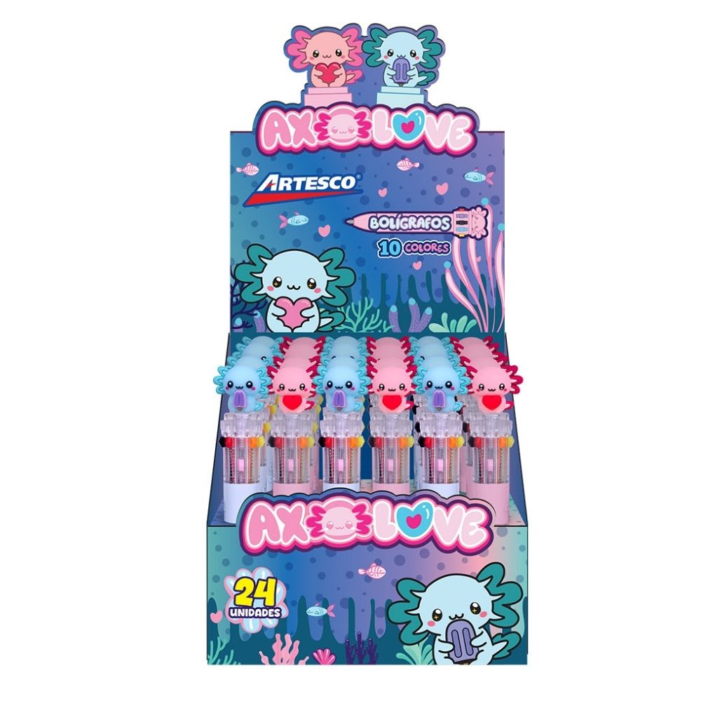 Lapicero Artesco Axolove Ajolote 10 Colores Diseño Aleatorio4