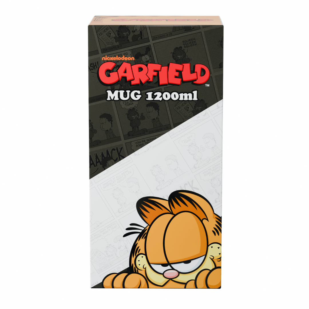 Mug termo Garfield con asa Kawaii Chibi 1200 ml azul5