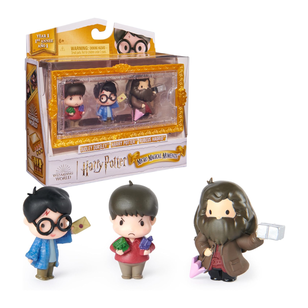 Micro Figuras Harry Potter, Hagrid y Dudley Wizarding World 0