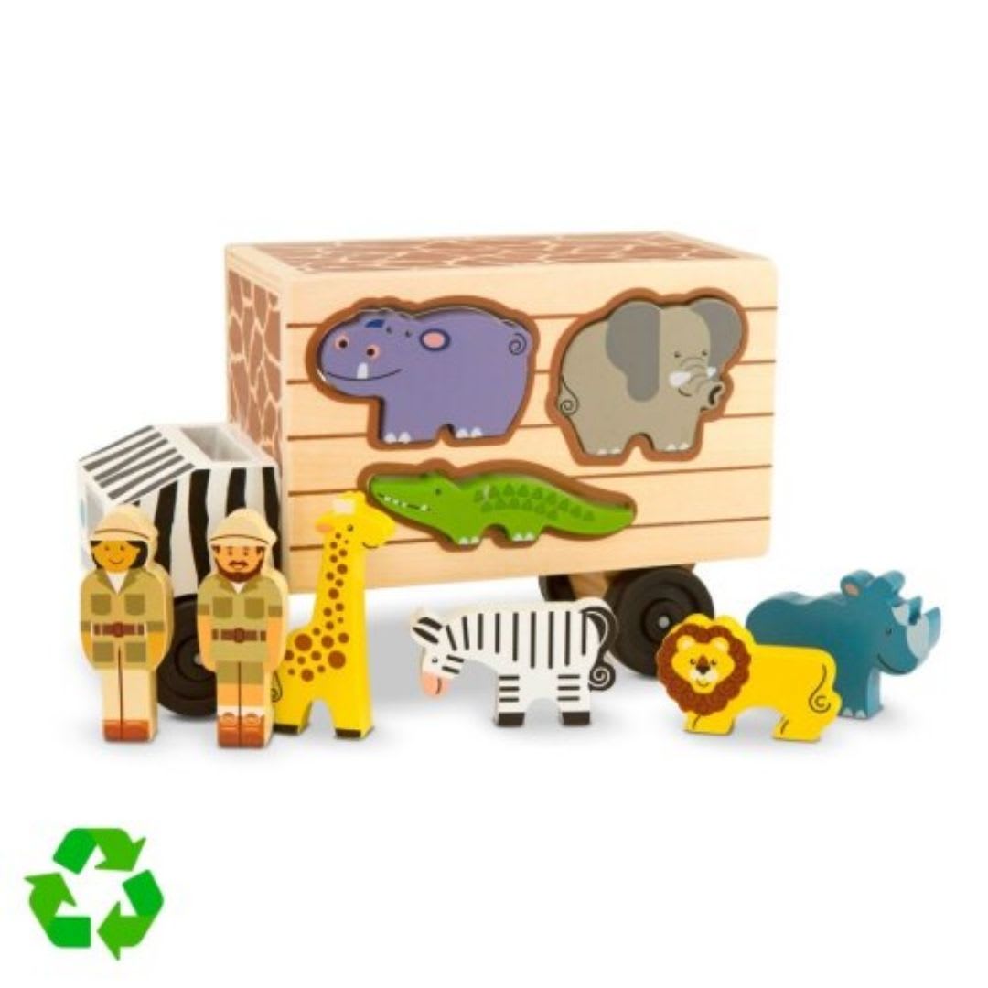 Camion Didactico Safari de Madera con Animales Melissa & Doug3