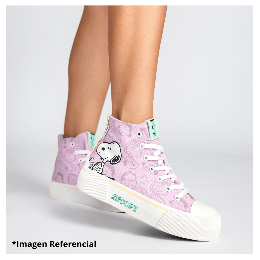 Zapatillas Mujer Urbanas Botin Snoopy Lila6