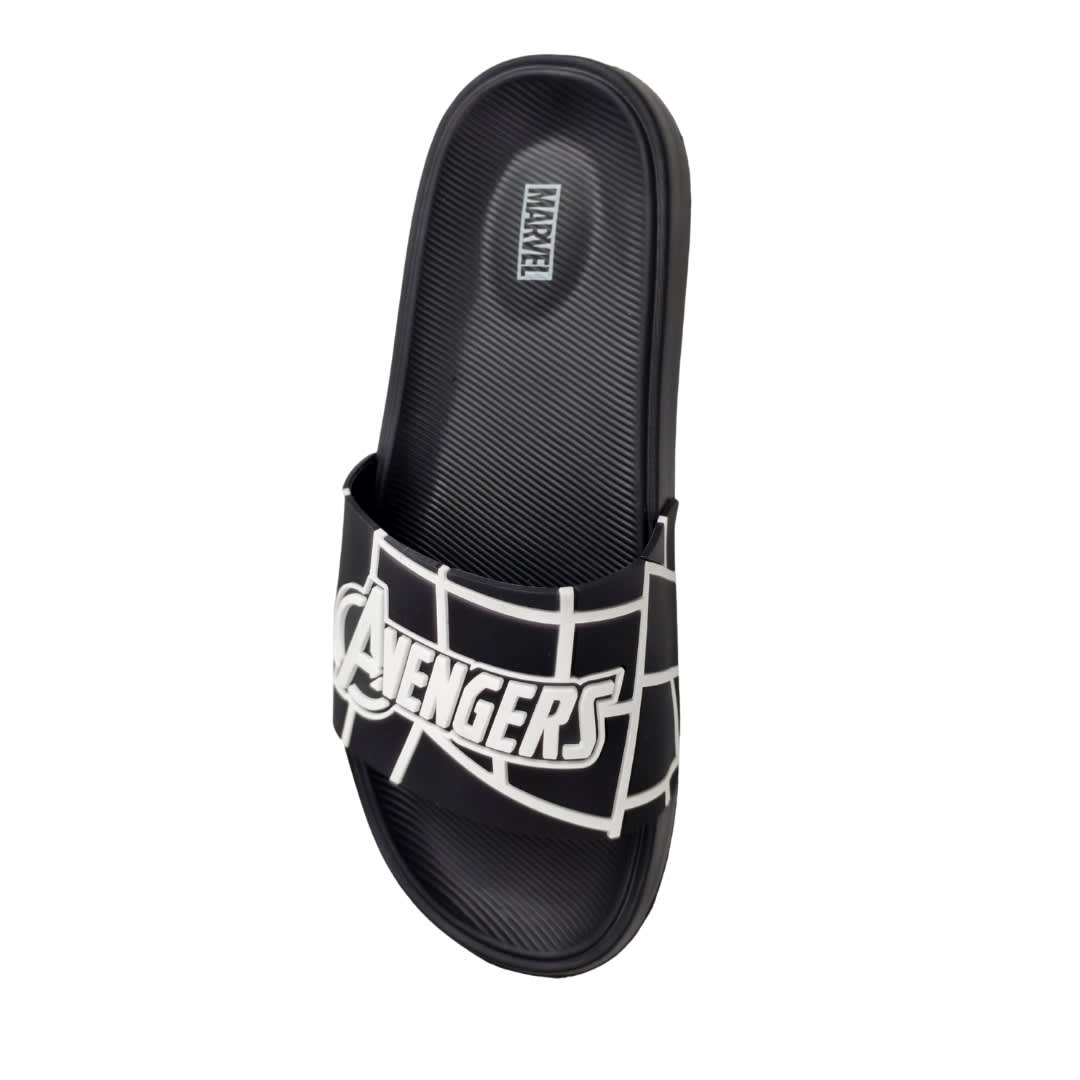Sandalias Playeras Hombre Avengers Negro3