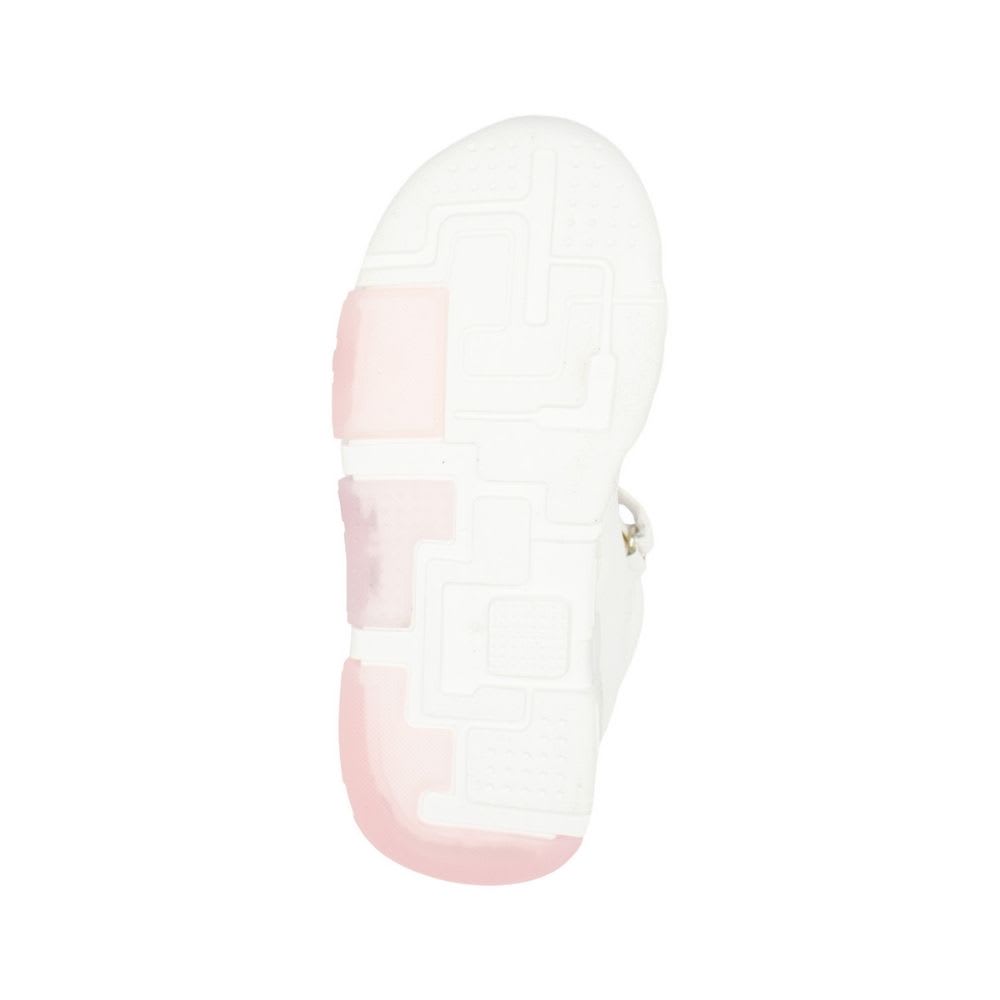 Zapatillas Niña Botin Angel Stitch Blanco Rosado con Luces3