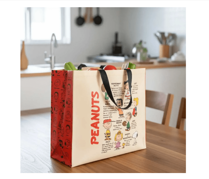 Bolsa Reutilizable Snoopy Peanuts Rojo 39 x 44 x 18 cm4