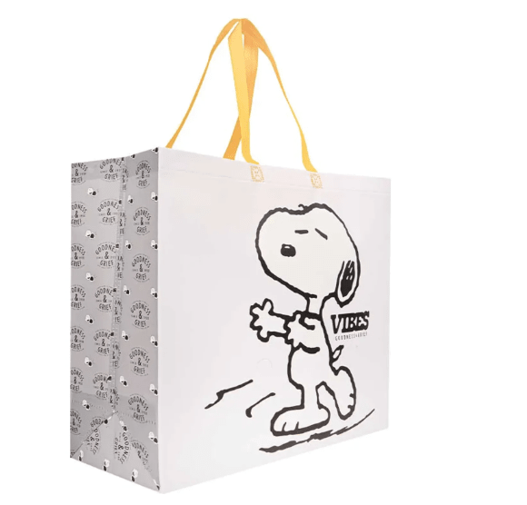 Bolsa Reutilizable Snoopy Peanuts Gris 39 x 44 x 18 cm3