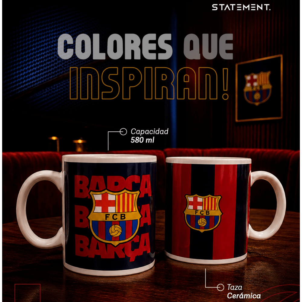 Mug Taza Barcelona Futbol Azul 580 ML4
