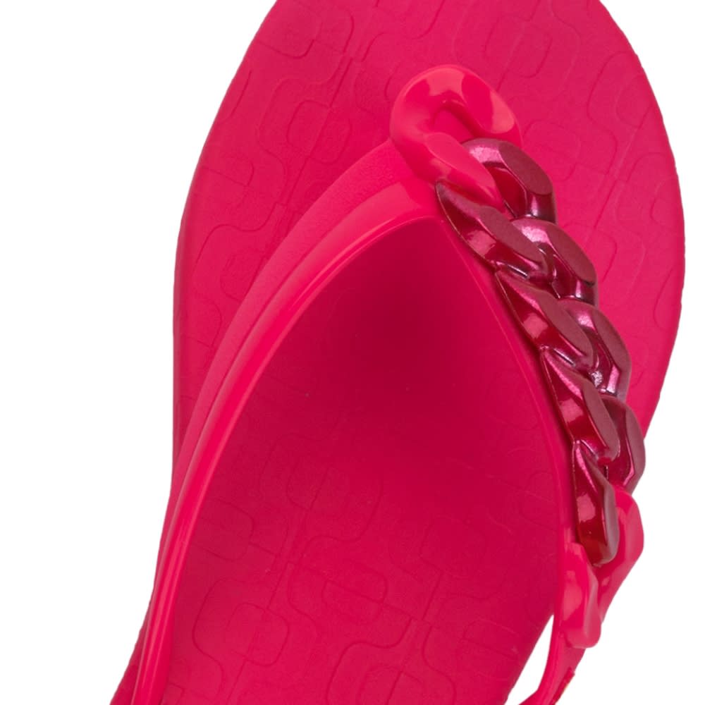 Sandalias Mujer Casual Ipanema Metal Glam Fucsia Con Cadenas5