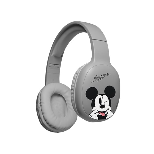 Audifonos Bluetooth On Ear Mickey Mouse Gris 0