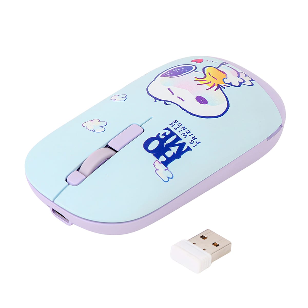 Mouse Inalambrico Snoopy Celeste3