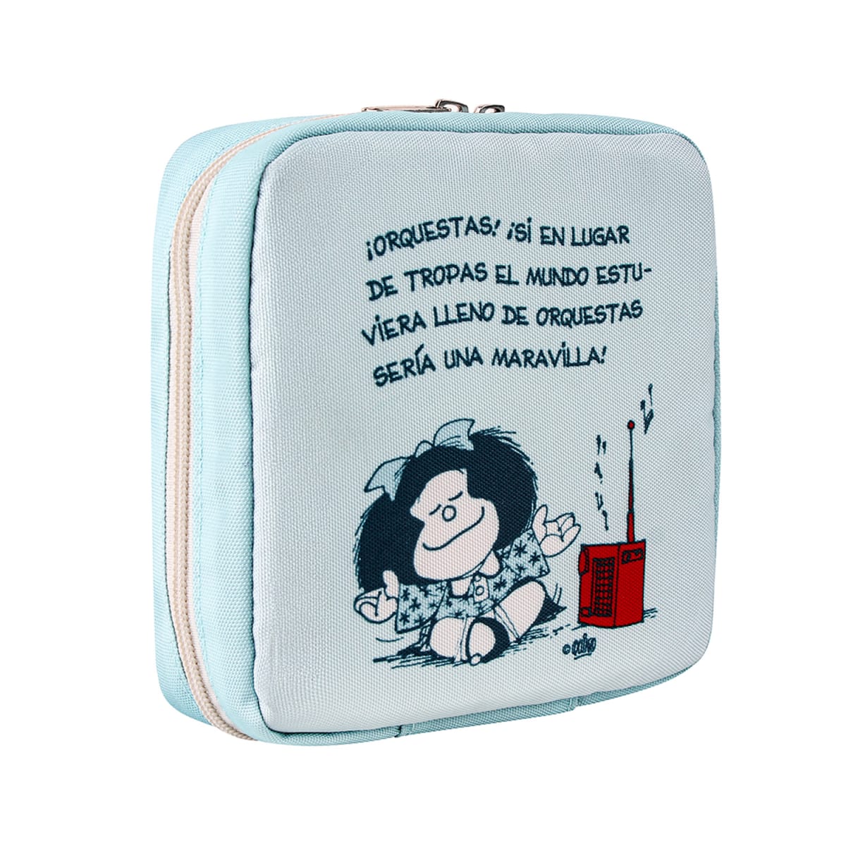 Estuche Organizador Mafalda Azul 16x16 CM2