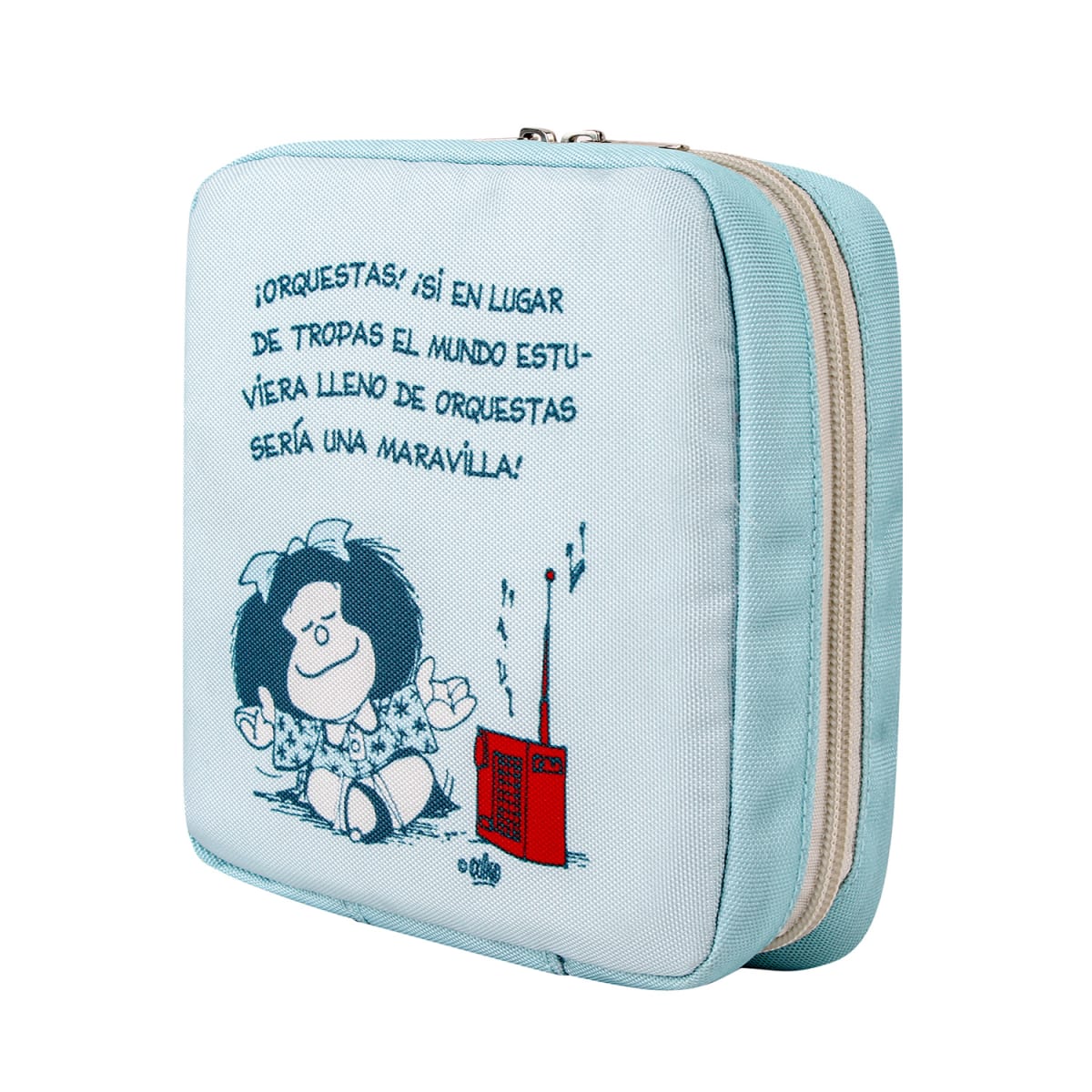 Estuche Organizador Mafalda Azul 16x16 CM3