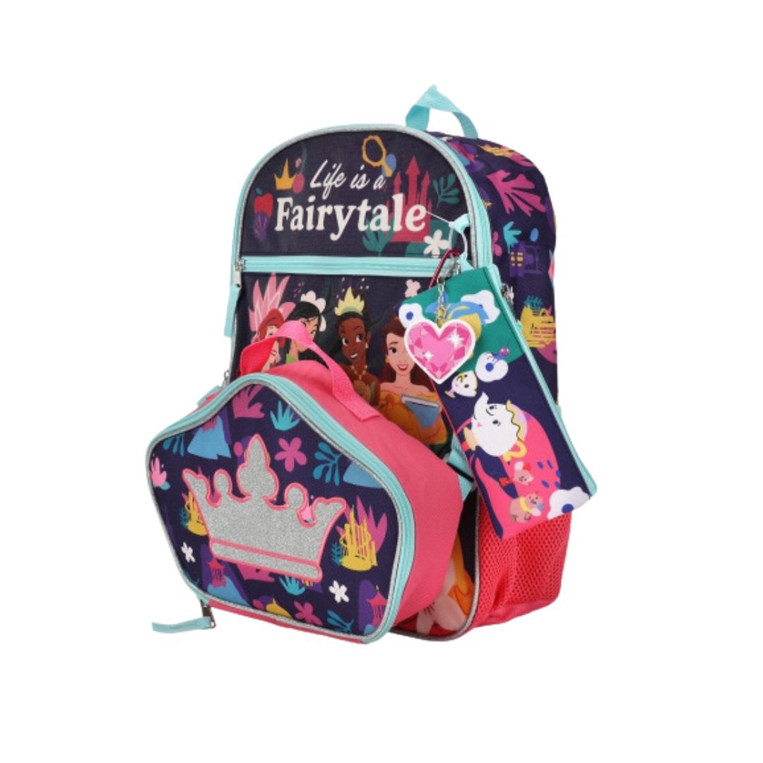 Pack Escolar Oficio Mochila Princesas Disney  Corona2