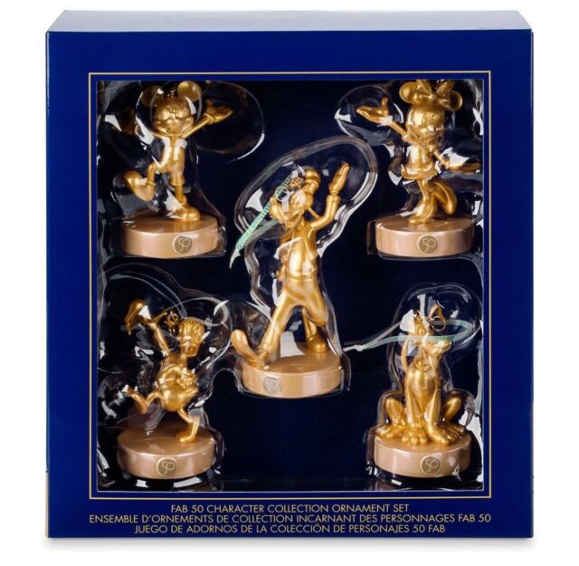 Ornamentos Adornos Arbol Navidad Disney Store Mickey y sus amigos 50 años2