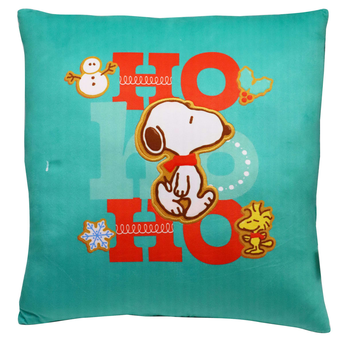 Cojin Almohada navideño decorativo Snoopy 40x40cm Turqueza 0