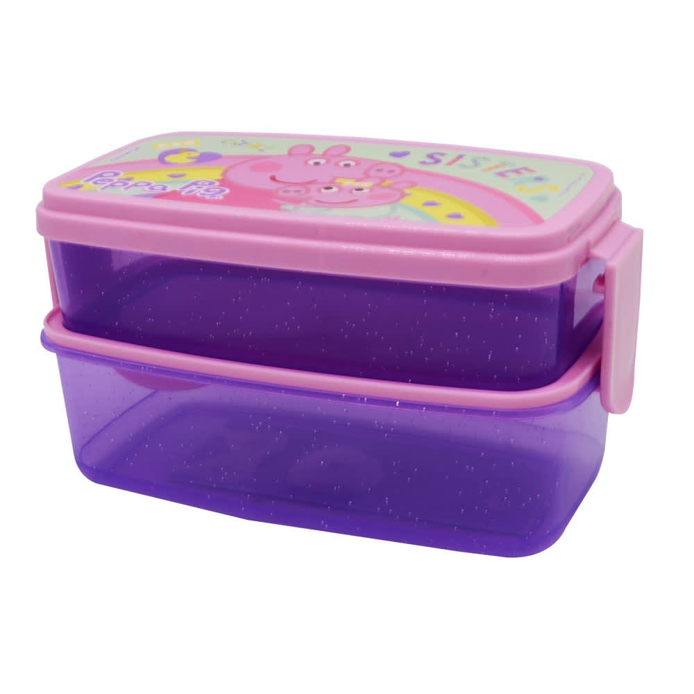 Taper Dos Niveles Escolar Peppa Pig y hermanita Evie 510 ML3