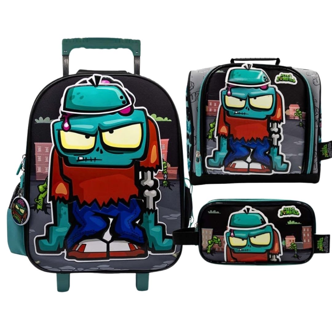 Pack Escolar Maleta Ultra Zombies Verde Oficio 0