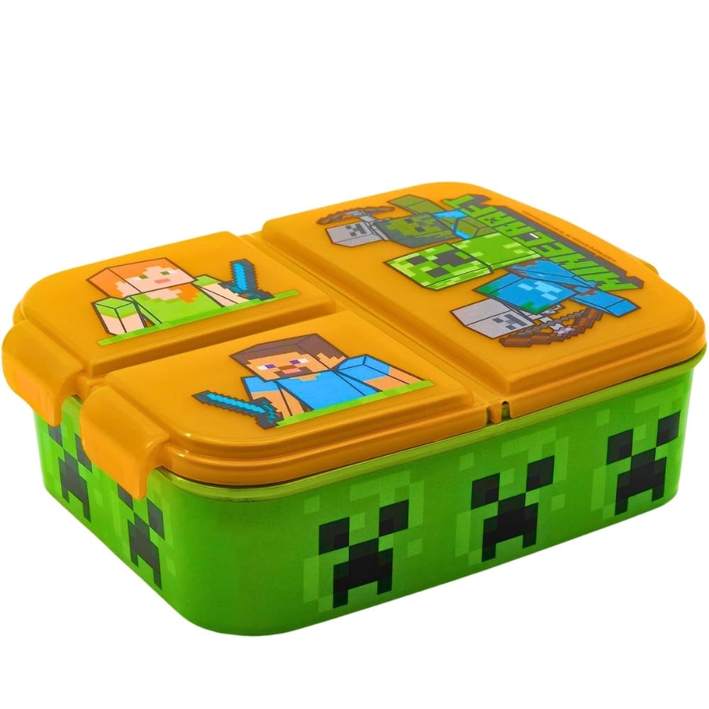 Pack Tomatodo 580 ml + Taper Lonchera + Cubiertos Minecraft modelo 42