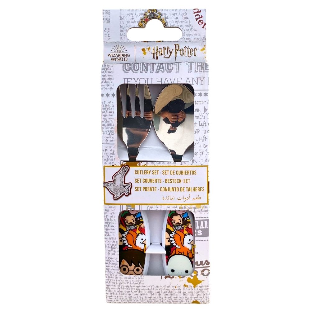 Pack Tomatodo 580 ml + Taper Lonchera + Cubiertos Harry Potter4