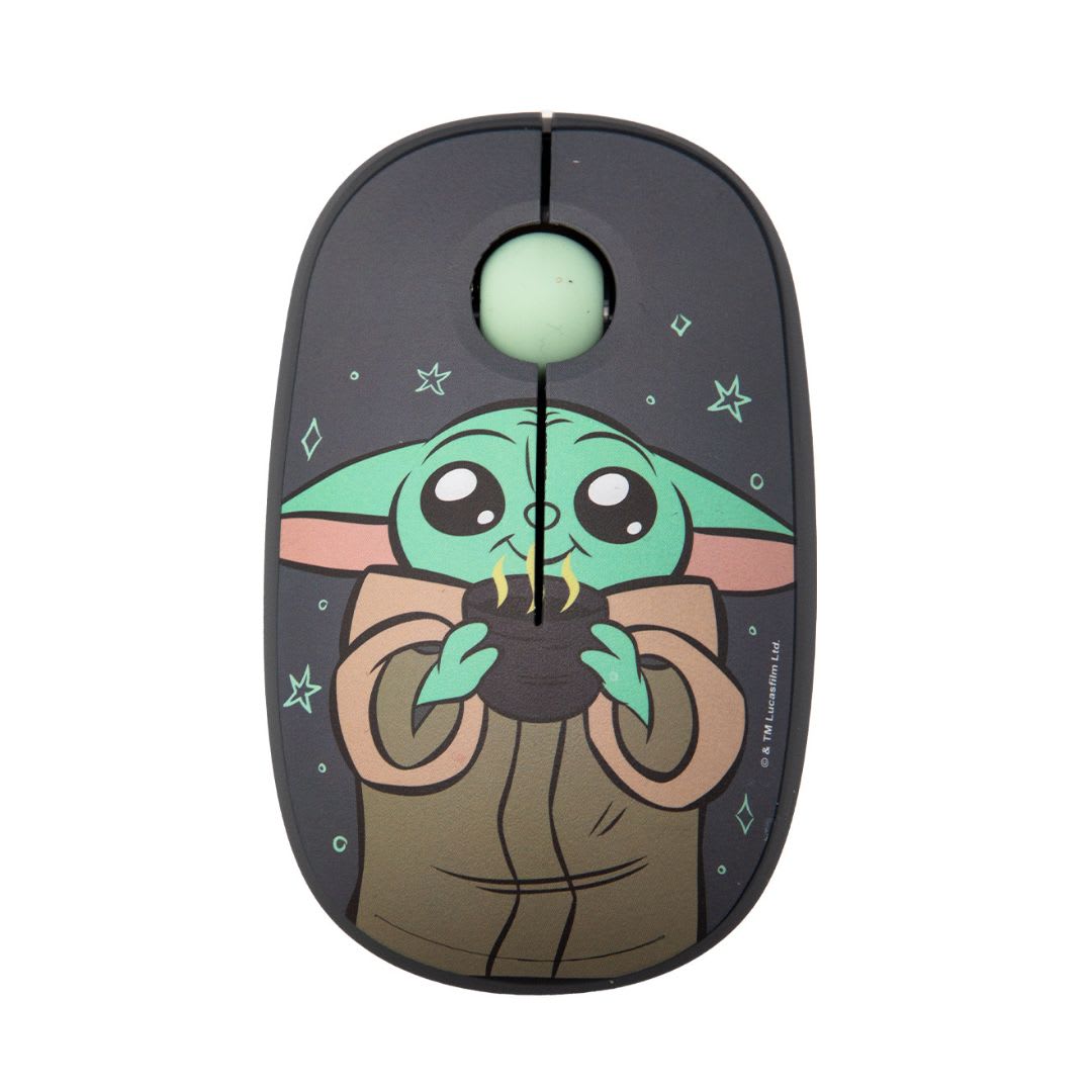 Mouse Inalambrico + Pad Desk Star Wars Baby Yoda Neopreno Antideslizante 24x20 CM Mod 36