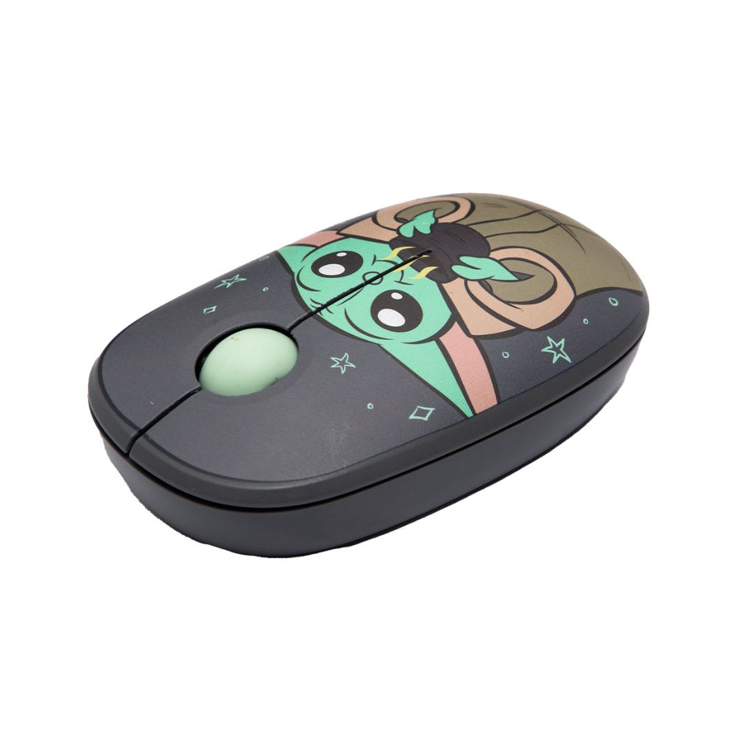 Mouse Inalambrico + Pad Desk Star Wars Baby Yoda Neopreno Antideslizante 80x40 CM Mod 38