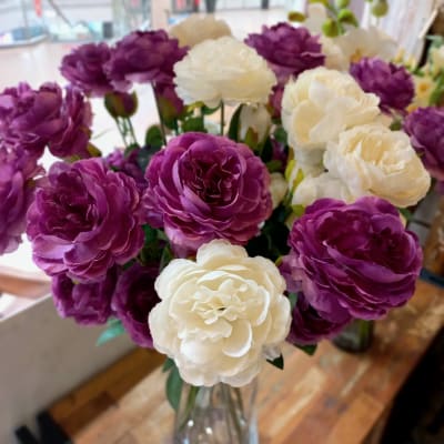 Flor Rosa y botón