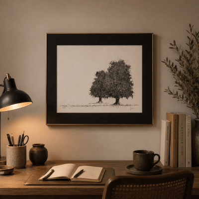 Cuadro Arboles Tinta