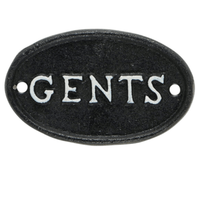 letrero gents