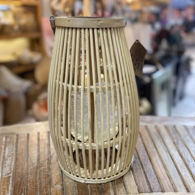 Porta Vela Bambú Crudo Pequeño