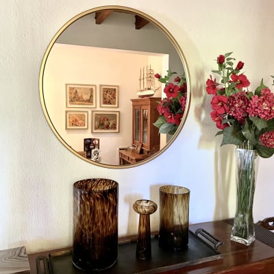 Espejo Redondo dorado 75cm