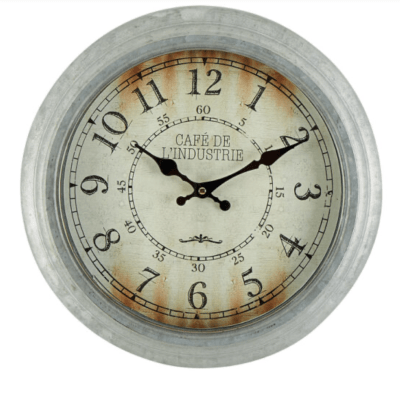 Reloj pared café de la industria