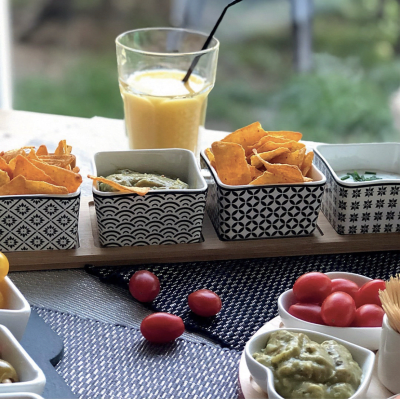 Set 4 Ramequins rectangular