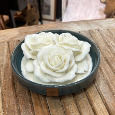 Vela Soya triple rosa 18cm