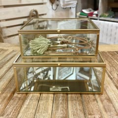 Caja Vidrio Dorada 1