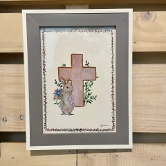 Cuadro borde gris 17 x 22 cm 0