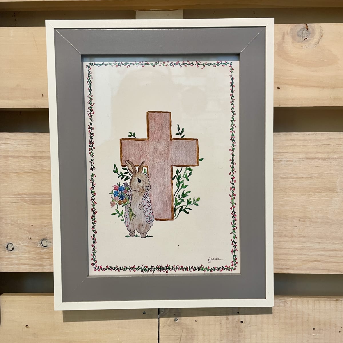 Cuadro borde gris 17 x 22 cm1