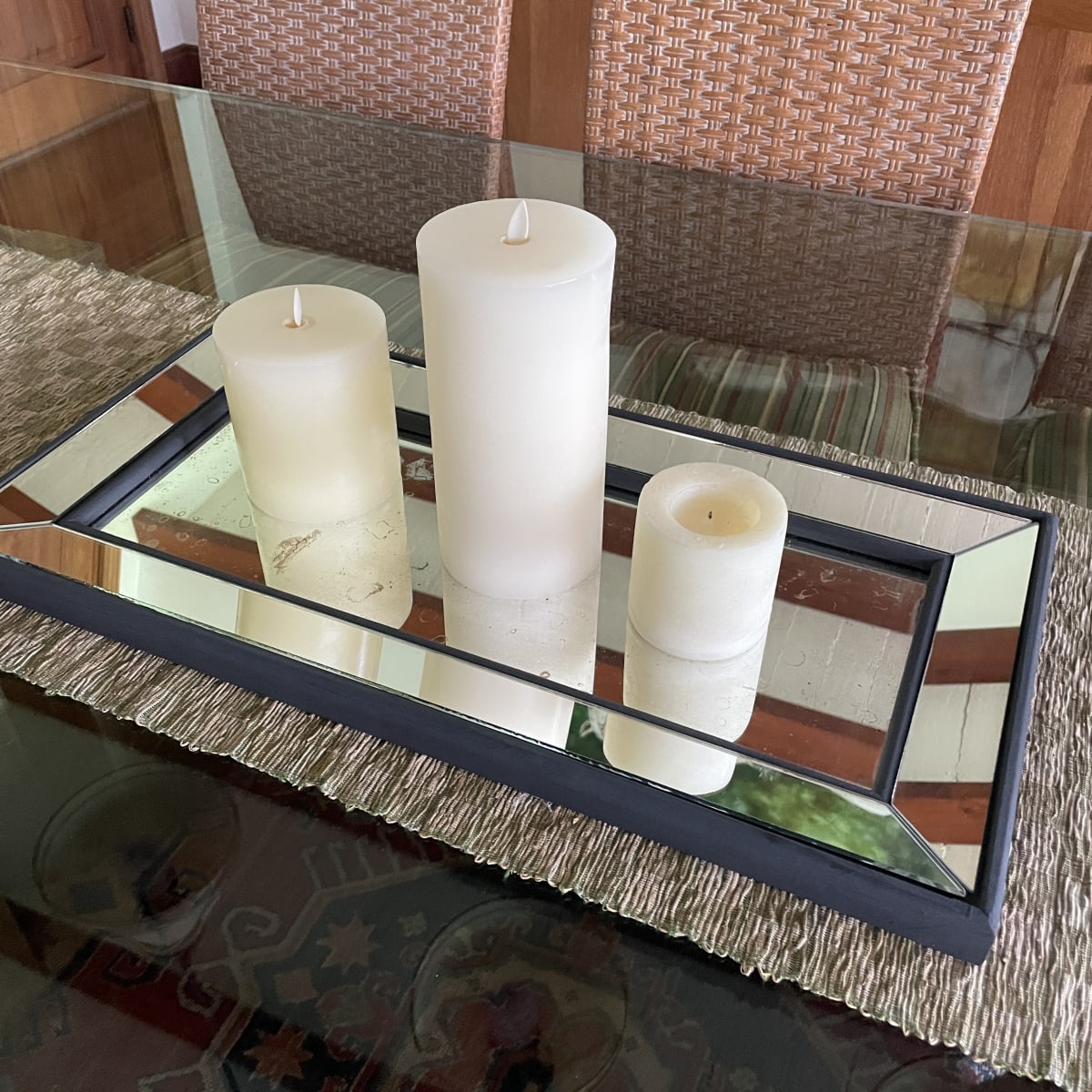 Bandeja espejo envejecida 30x601