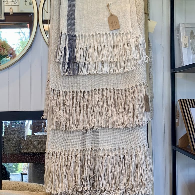 Cojin Lino Franjas 40x602