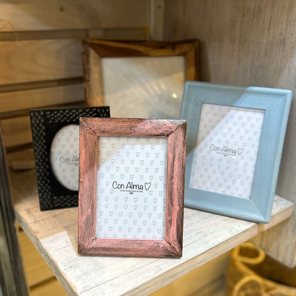 Porta retrato Rosa decapado 20x152