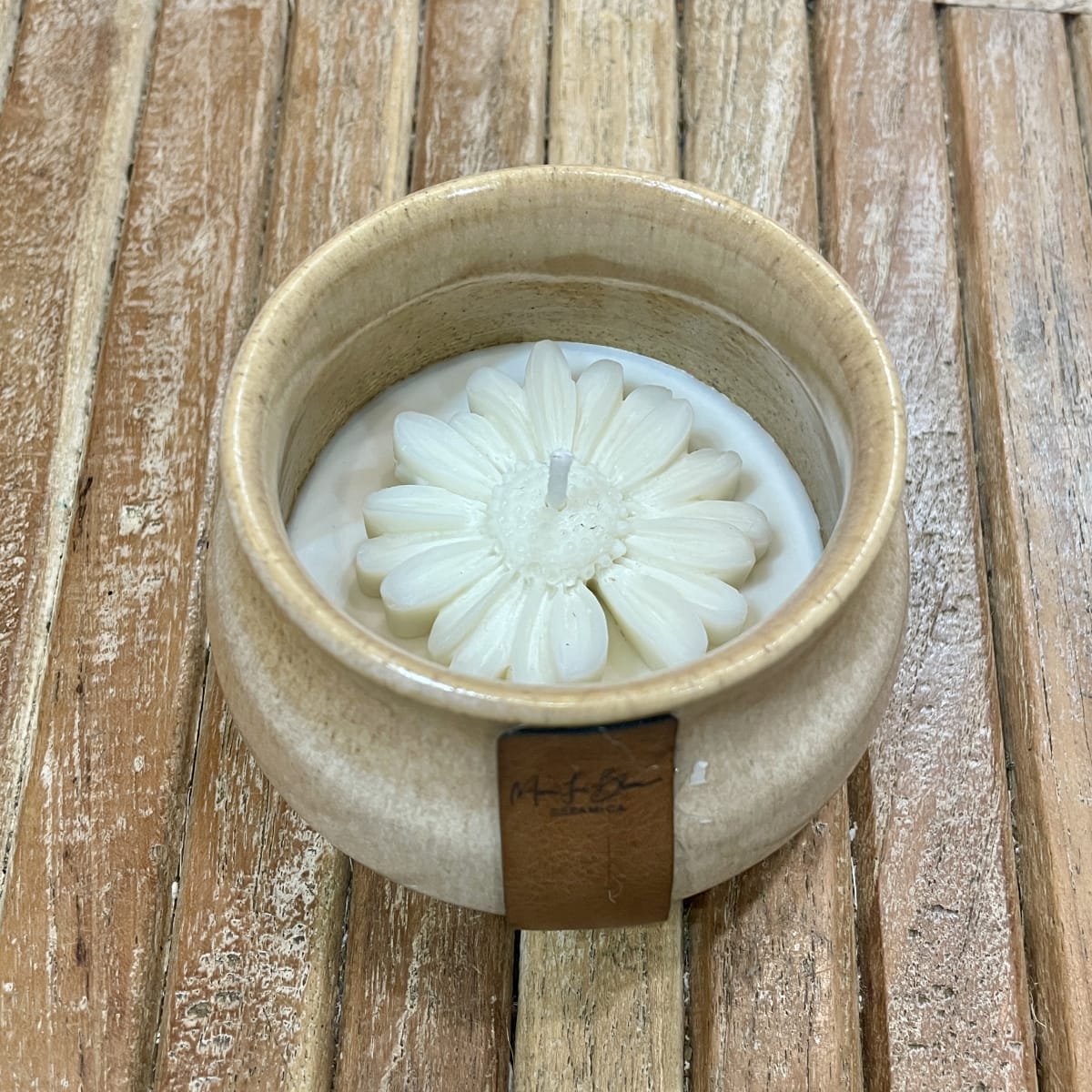 Vela Soya Grés Margarita 10cm1