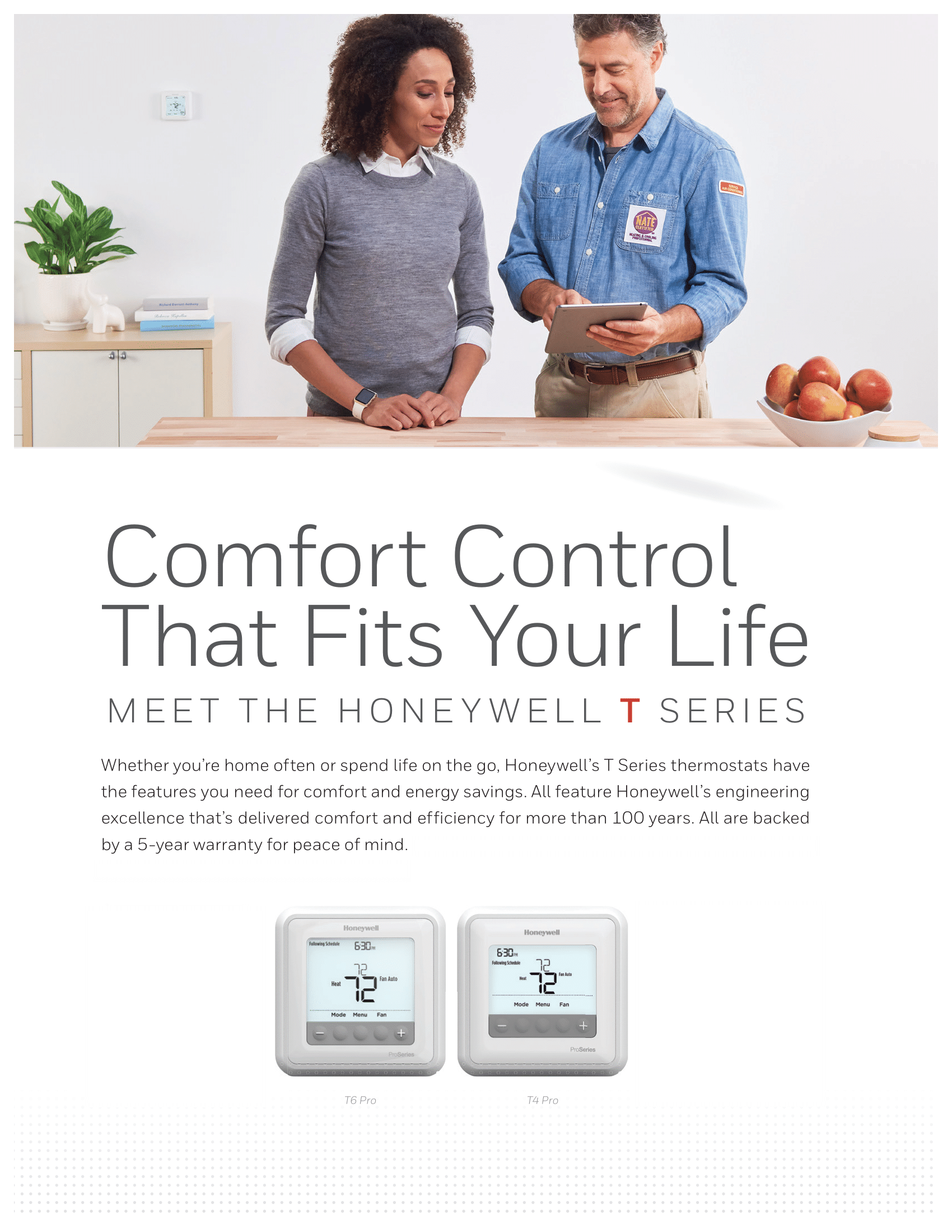 TERMOSTATO HONEYWELL HOME T4 PRO 1 ETAPA 24V ctMORETOCLIMA