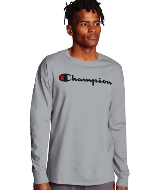 POLERA MANGA LARGA CHAMPION UNISEX GT78H OXFORD GRAY | Aero Valdivia