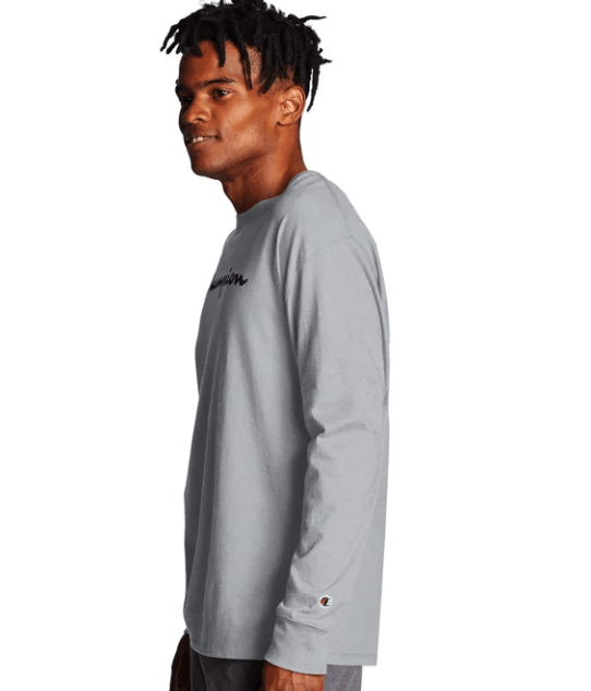 POLERA MANGA LARGA CHAMPION UNISEX GT78H OXFORD GRAY | Aero Valdivia