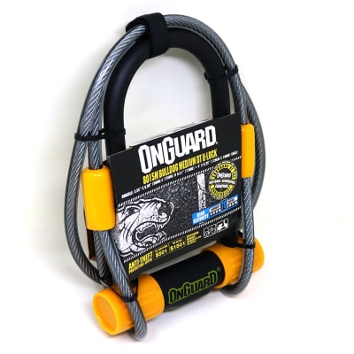 Candado OnGuard U-lock c/llave Bulldog 120cms x 10m