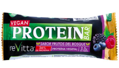 Barra Proteina REVITTA Vegan Frutos Rojos 45g