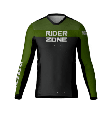 Jersey Riderzone T2 Manga Larga Negro/Verde