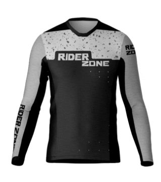 Jersey Riderzone T4 Manga Larga Negro/Blanco