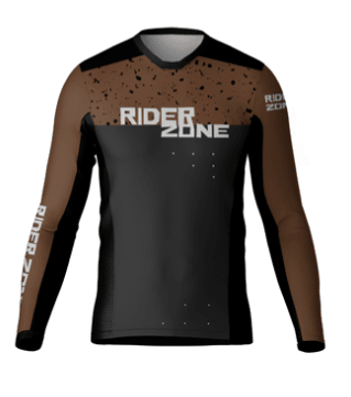 Jersey Riderzone T5 Manga Larga Negro/Cafe