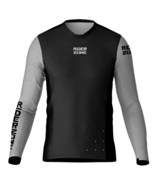 Jersey Riderzone T9 Manga Larga Negro/Blanco Light
